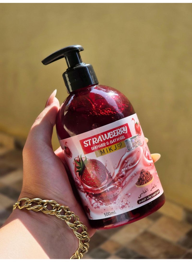 Shower Gel with Aker Fassi and Cheesecake – Body Toning and Firming – Deep Hydration – Luxurious Fruity Scent – ​​500ml - Image 3